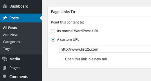Tạo link ở tiêu đề bài viết wordpress không cần plugin