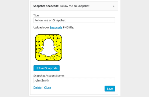 Nhúng Snapchat Snapcode vào website wordpress không cần plugin