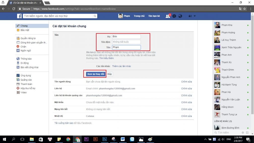 [100%] Cách đổi tên profile Facebook thành công khi bị chặn