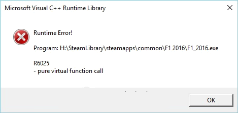 [100%] Sửa lỗi Microsoft Visual C ++ Runtime Library – Runtime Error R6025