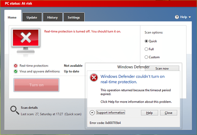 [Fixed 100%] Lỗi 0x800705b4 của Windows Update và Windows Defender