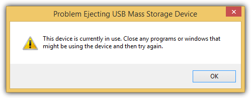 [Fixed 100%] Lỗi Ejecting USB Mass Storage Device